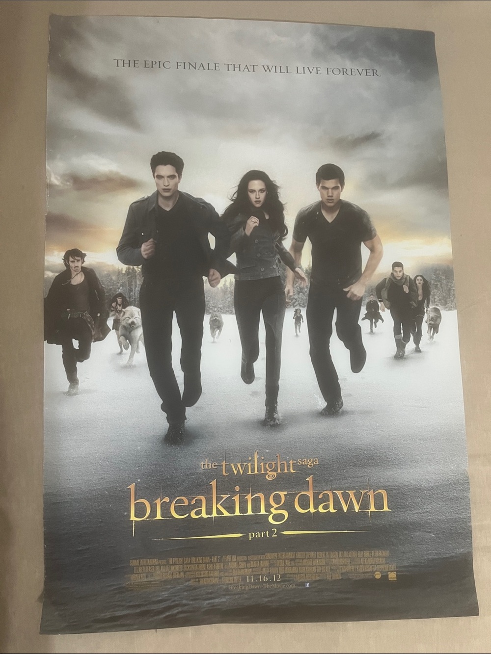 Twilight Breaking Dawn 2012 Movie Poster ‘Part 2’ 11.5x17